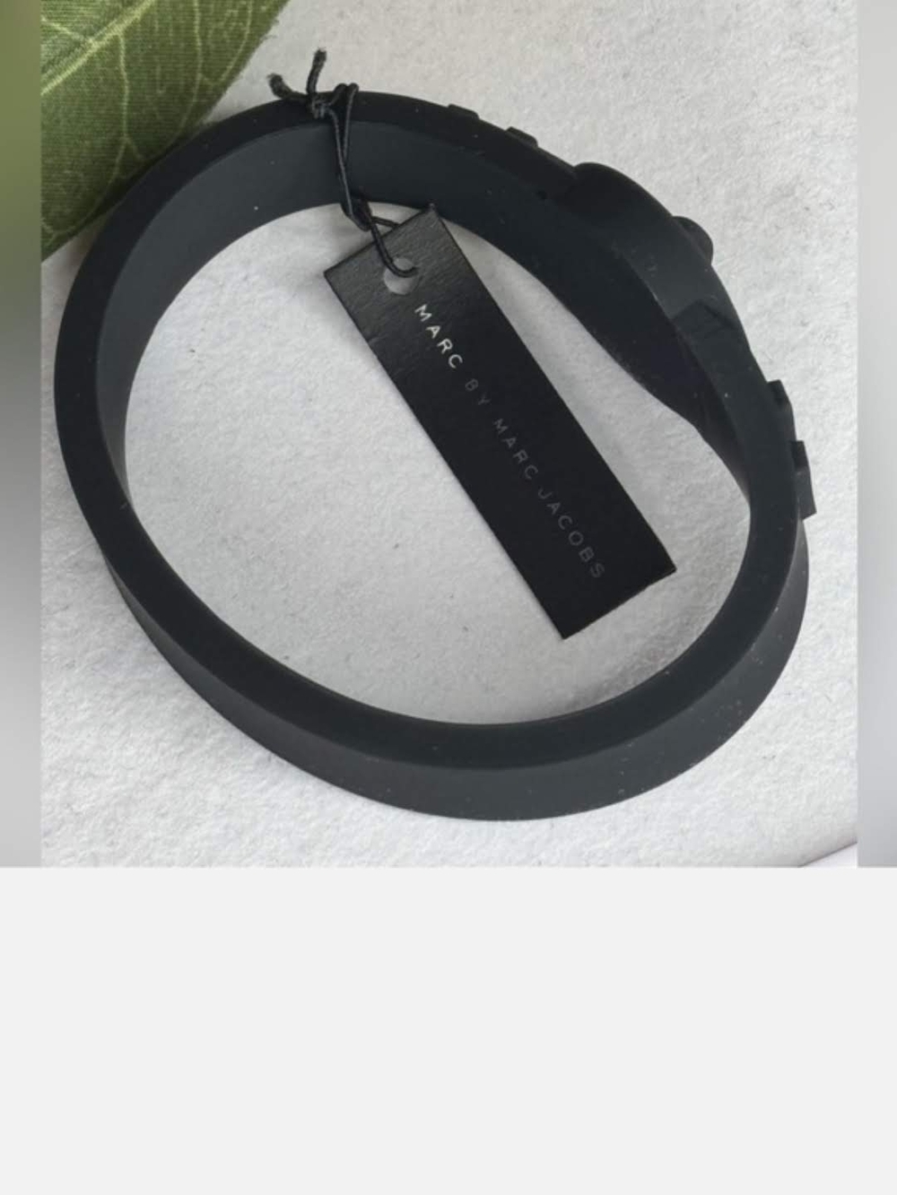 Marc by Marc Jacobs Matte Black Silicone Logo Bracelet - Picture 4 of 4